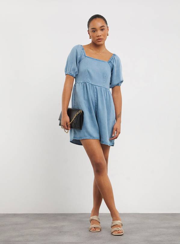 SIMPLY BE Puff Sleeve Tencel Romper 18